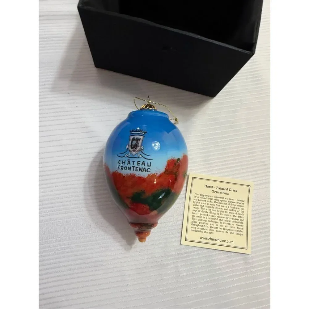 Chateau Frontenac Hand Painted Ornament Signed